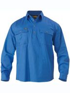 BSC6433 Closed Front Cotton Mens Drill Shirt - Long Sleeve
